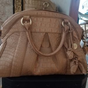 Brahmin crocodile embossed leather pocketbook